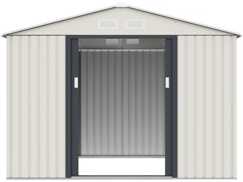 Nebraska" metal garden shed - 5,29m² with gutter and water collector