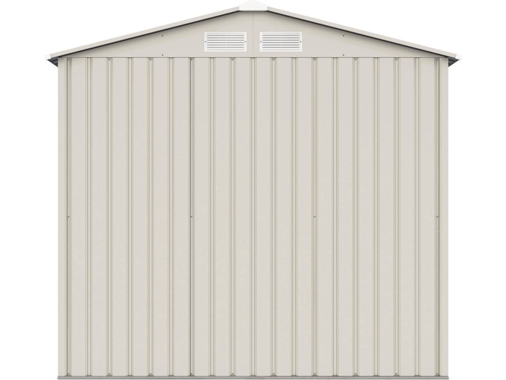 Nebraska metal garden shed - 2.71 m² - Beige/anthracite grey