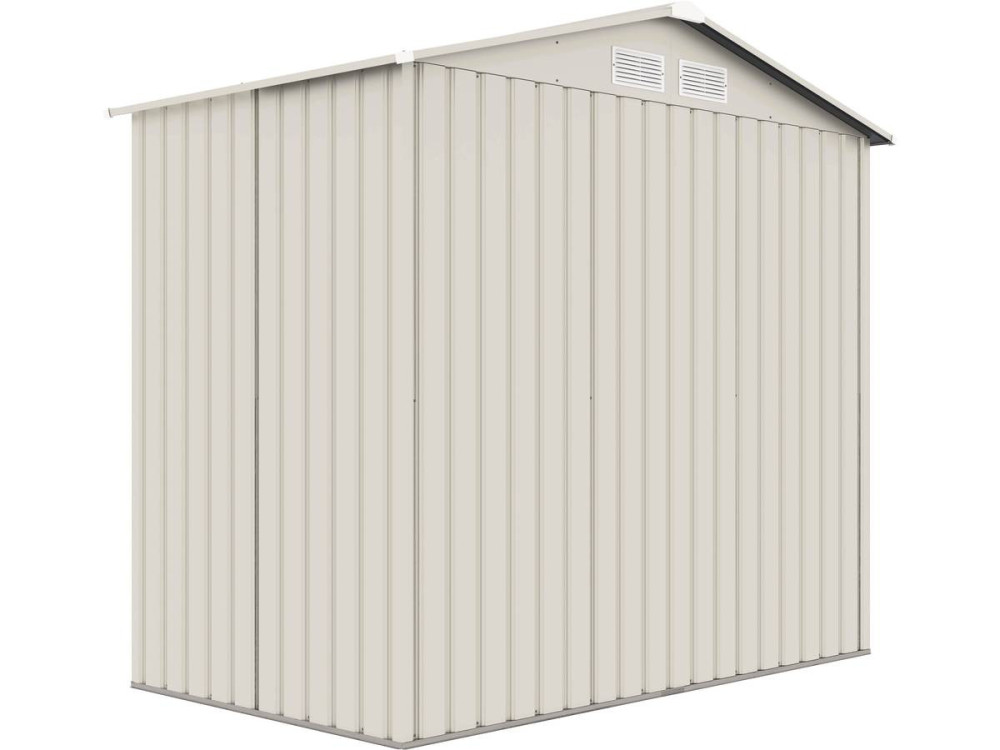 Nebraska metal garden shed - 2.71 m² - Beige/anthracite grey