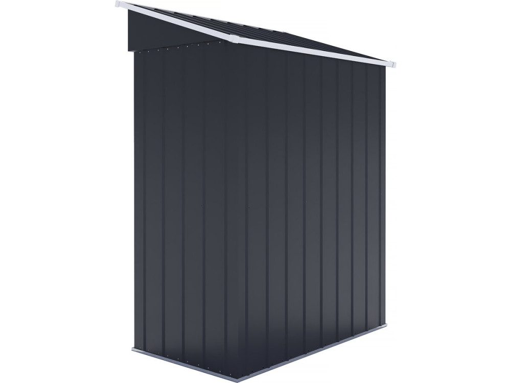 Metal garden shed with sliding door "Memphis" - 1,36 m² - Grey
