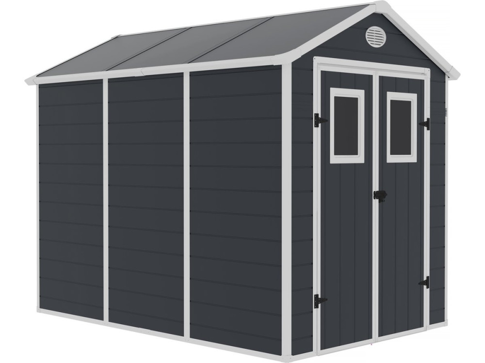 Texas resin garden shed - 5.23 m² - anchoring kit included - Anthracite