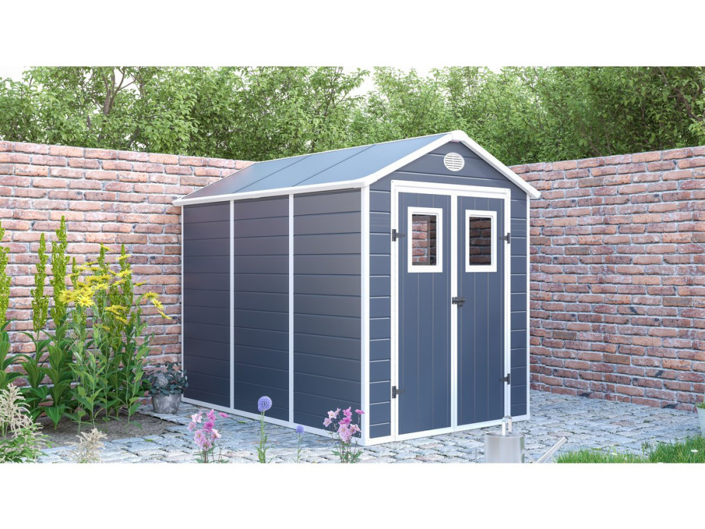 Texas resin garden shed - 5.23 m² - anchoring kit included - Anthracite