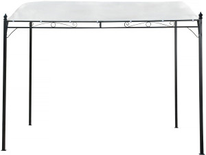 Sloping metal pergola - 3 x 2.5 m - Beige