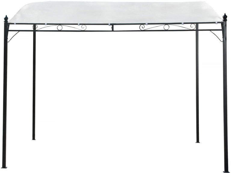 Sloping metal pergola - 3 x 2.5 m - Beige