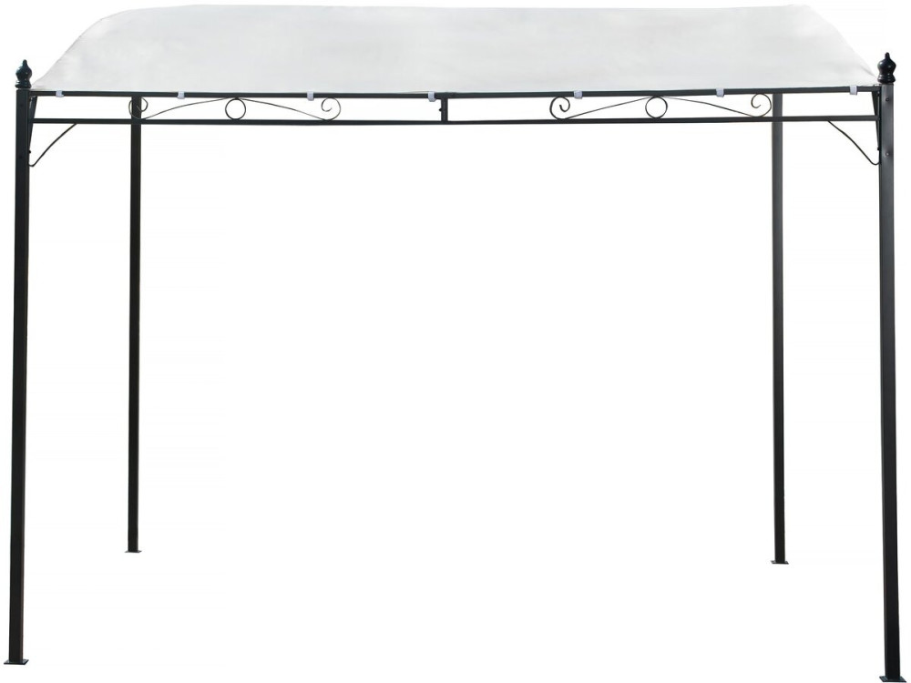 Sloping metal pergola - 3 x 2.5 m - Beige