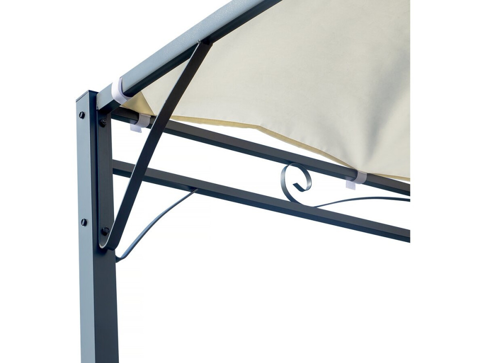 Sloping metal pergola - 3 x 2.5 m - Beige