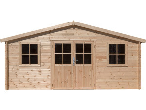 Alex" wooden garden shed - 20.20 m² - 4.80 x 4.00 x 2.39 m - 28 mm