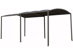 Extendable metal carport "Mathis" - 303/566 x 295 x 240 cm - Anthracite