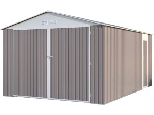 15' 8'' x 10' 5'' Metal Garage Shed - "Nevada"- with swinging doors