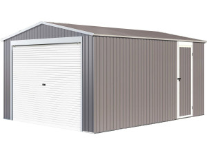 14' 5'' x 11' 2'' Metal Garage Shed - "Nevada"- with a rolling door -