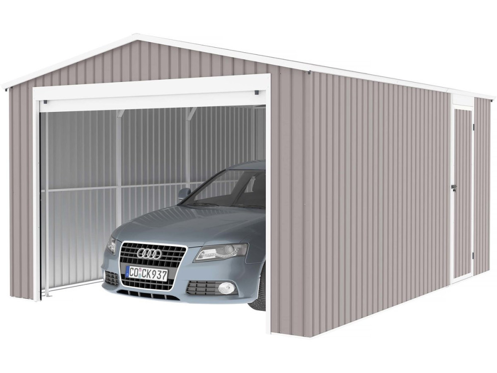 14' 5'' x 11' 2'' Metal Garage Shed - "Nevada"- with a rolling door -