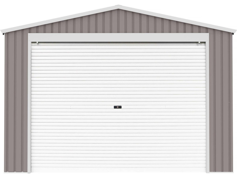 14' 5'' x 11' 2'' Metal Garage Shed - "Nevada"- with a rolling door -
