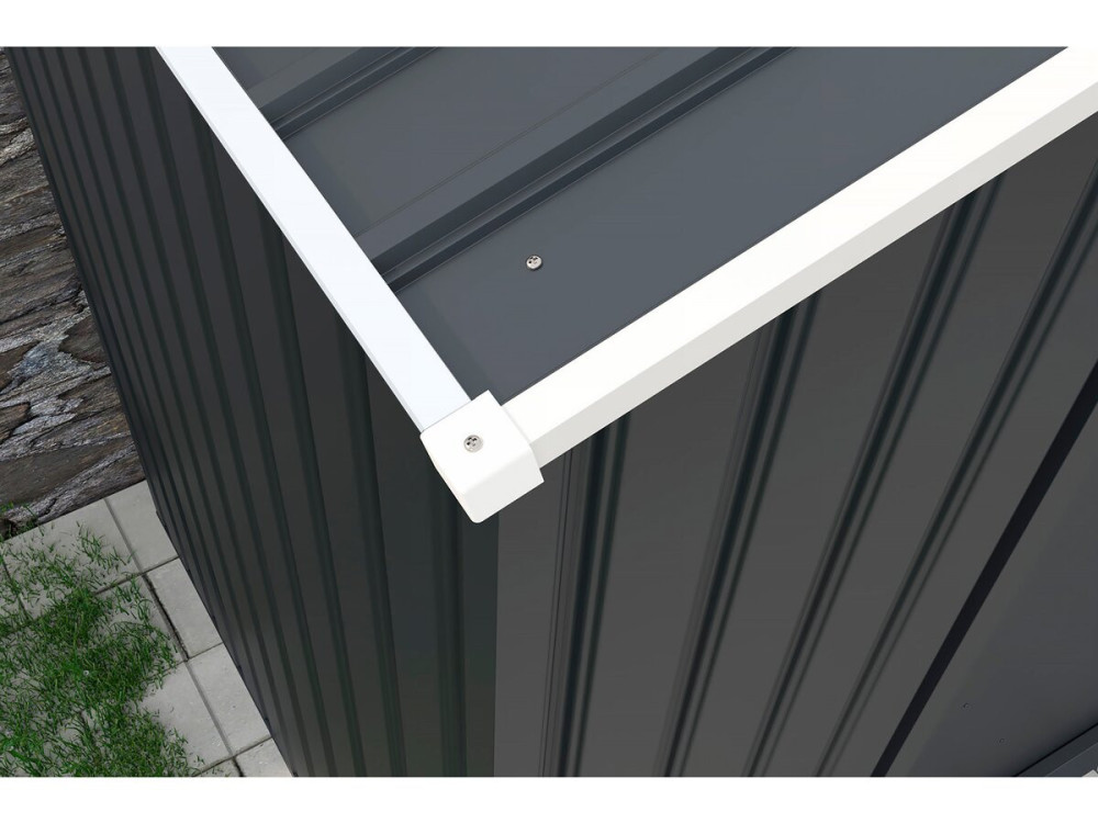 Houston metal garage - 18.56m² with gutter and water collector - Anthracite