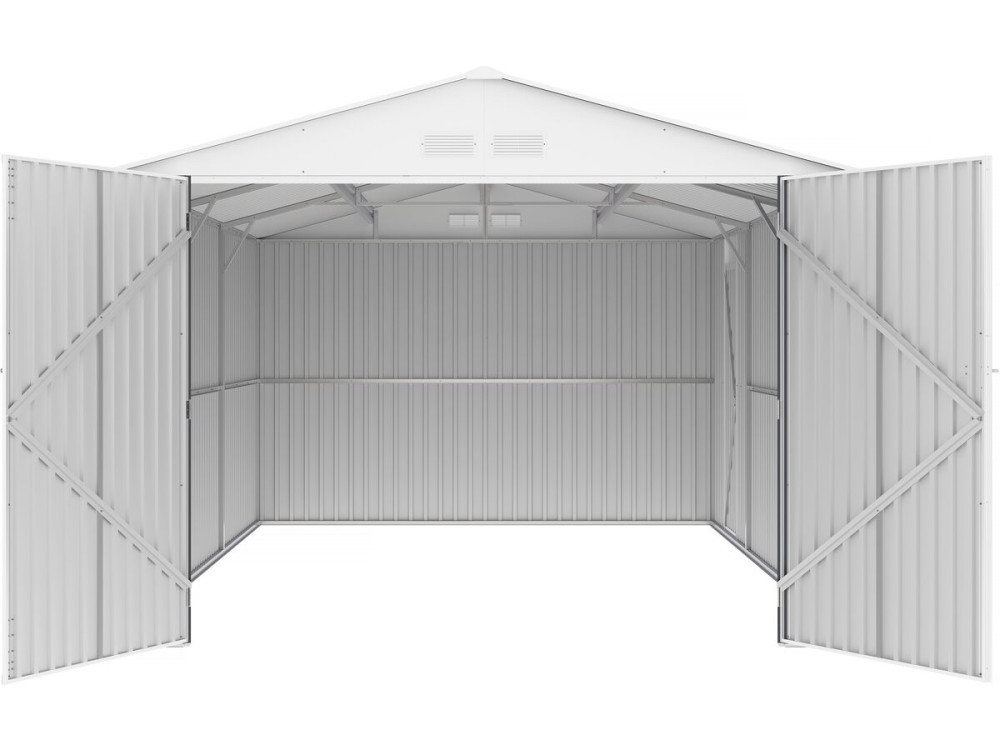Houston metal garage - 18.56m² with gutter and water collector - Anthracite