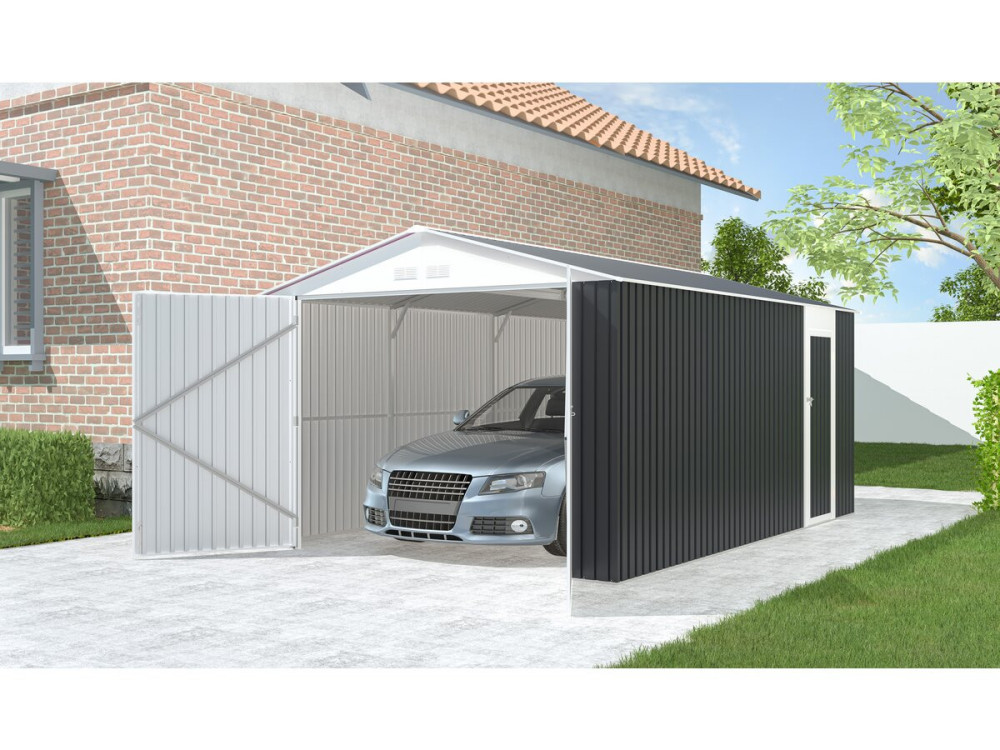 Houston metal garage 15.36 m² - Anthracite