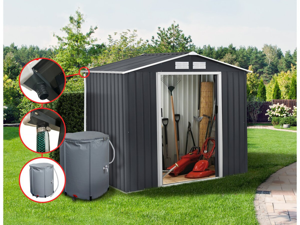 Gutter for metal garden shed from 2 to 6m2