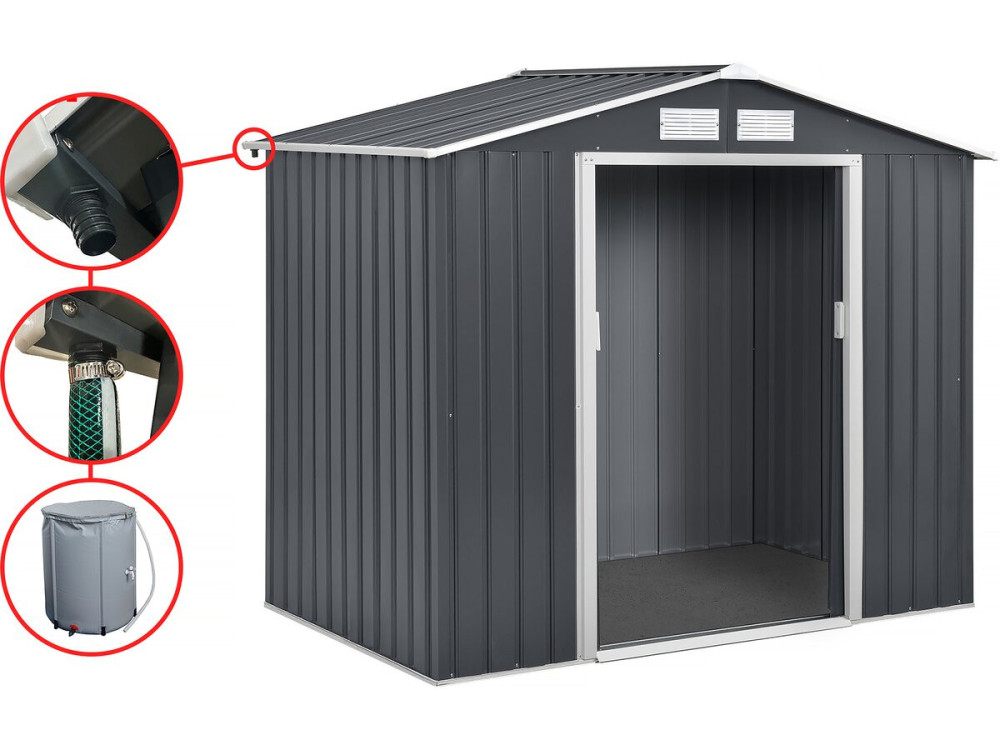 Gutter for metal garden shed from 2 to 6m2