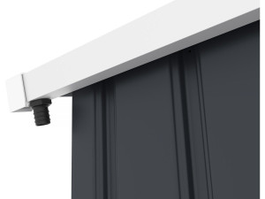 Gutter for metal garden shed and garage from 13 to 18.5m2