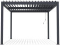 Bioclimatic pergola with LED "Windsor" in aluminum 3 x 4 - Gray - GREY