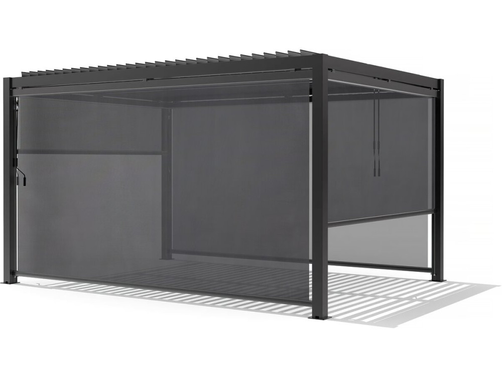 Bioclimatic pergola awning - 367 x 208 cm - Anthracite grey