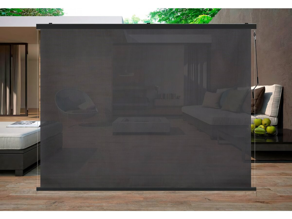 Bioclimatic pergola awning - 367 x 208 cm - Anthracite grey