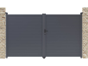 Marc aluminum gate - 299.5 x 180.9 cm - Grey