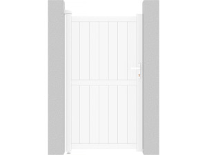 Aluminium garden gate door "Lola" - 101.2 x 180.9 cm - White