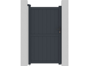 Aluminium garden gate door "Maurice" - 101.2 x 180.9 cm - Grey