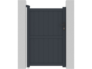 Aluminium garden gate door "Maurice" - 101.2 x 155.9 cm - Grey
