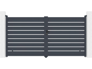 "Bastien" Aluminum Gate - 350 x 176 cm - Anthracite