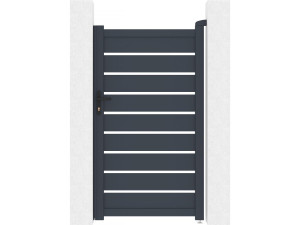 Bastien aluminum gate - 100 x 176 cm - Anthracite