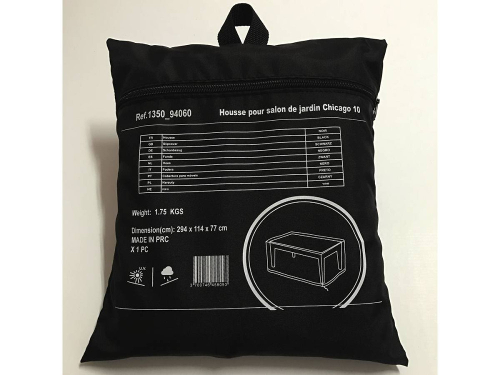 Protective cover - Chicago 10 meal garden - Black
