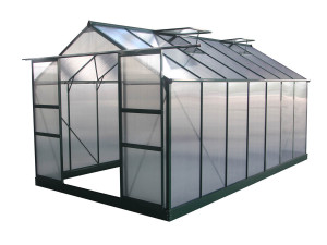 Polycarbonate Greenhouse "Dahlia" Green Fir 13.29 m²