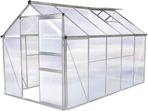 Garden greenhouse polycarbonate "Hortensia" transparent 6m²