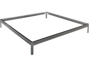 Base plate for polycarbonate greenhouse "Hortensia 3,65m²" color Zinc