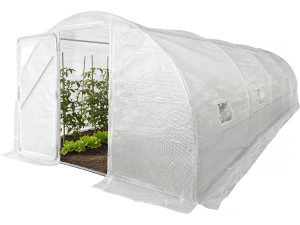 Garden greenhouse with door 6 x 3 m "Mimosa" - 18 m² - 180g - White