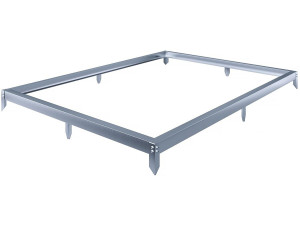 Galvanized steel base for "Basilic" garden greenhouse - 5.89 m² - Grey