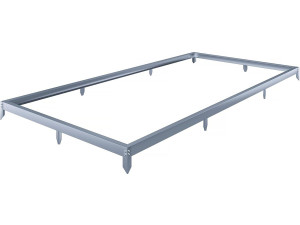 Galvanized steel base for "Basilic" garden greenhouse - 7.03 m² - Grey