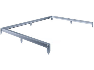 Galvanized steel base for "Basilic" garden greenhouse - 2.37 m² - Grey
