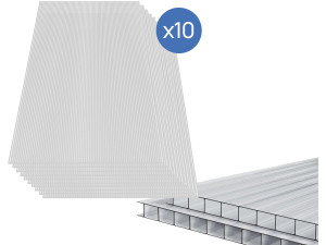Set of 10 "Michigan" 4 mm polycarbonate panels, 7.9 m²
