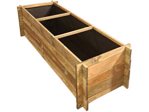 Dhalia" wooden vegetable garden square - 140 x 60 x 41 cm