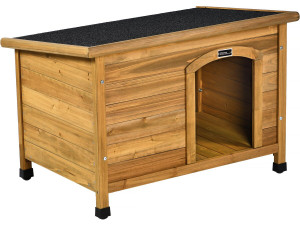 Max" wooden dog house - 85 x 57 x 58 cm - Brown