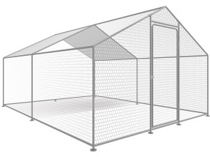 Hen pen 9 m² wire mesh 3 x 3 x 2 M galvanized steel