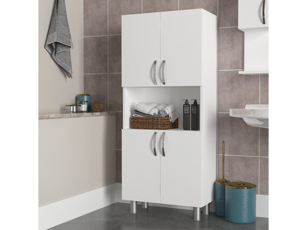 William" wooden bathroom cabinet - 59 x 29 x 140 cm - White