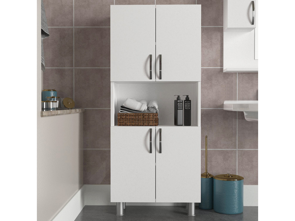 William" wooden bathroom cabinet - 59 x 29 x 140 cm - White