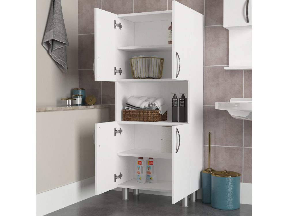 William" wooden bathroom cabinet - 59 x 29 x 140 cm - White
