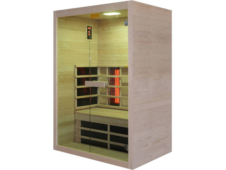Venus Vital" infrared sauna cabin - 2 seater - 128.6 x 907 x 190 cm - Wood