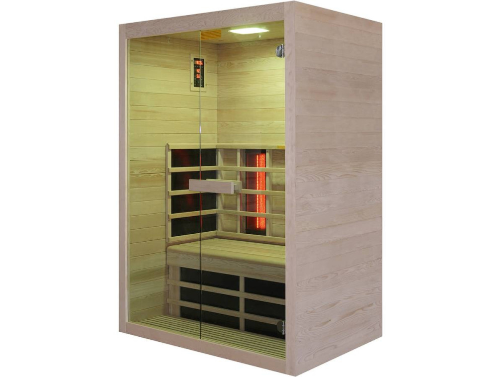 Venus Vital" infrared sauna cabin - 2 seater - 128.6 x 907 x 190 cm - Wood
