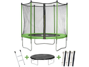 Trampoline "Yoopi" - Ø 3.05 m (10ft.) - with net + ladder + cover + anchoring kit
