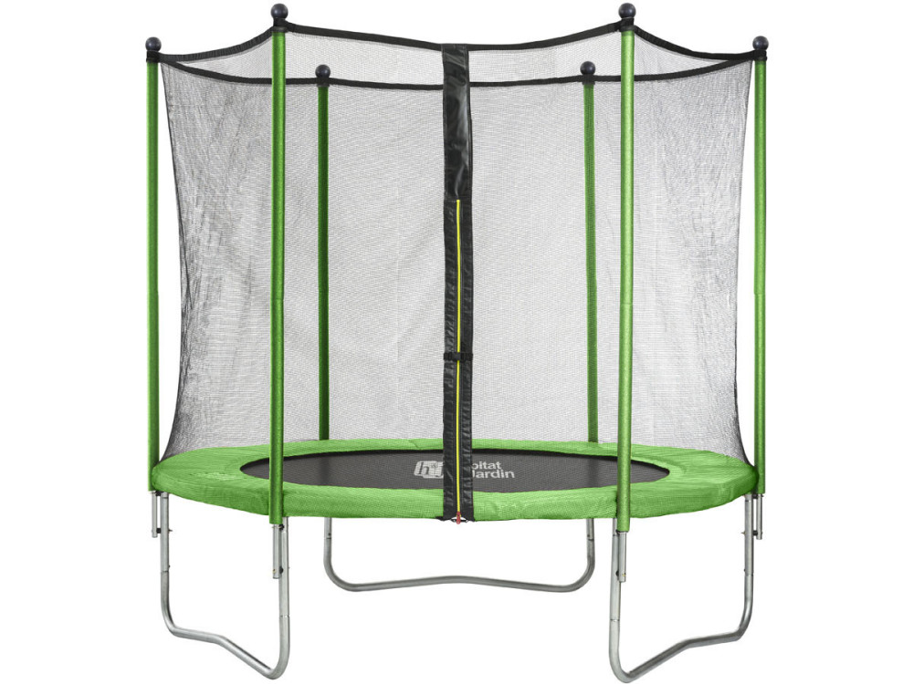 Trampoline - "Yoopi" -  ¨ 1.8 m (5'10") - with net + ladder + cover + anchoring kit